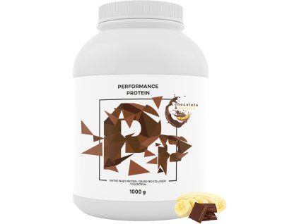 Performance Protein®, naravne sirotkine beljakovine, čokolada in banana, 1000 g