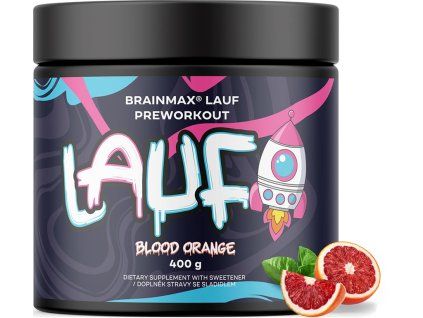 BrainMax LAUF® Preworkout, s kofeinom, 400 g