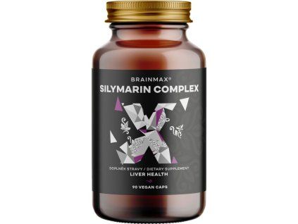 BrainMax Silimarin Complex, Ekstrakt pegaste marianske rože + drugih 5 zelišč, 90 rastlinskih kapsul