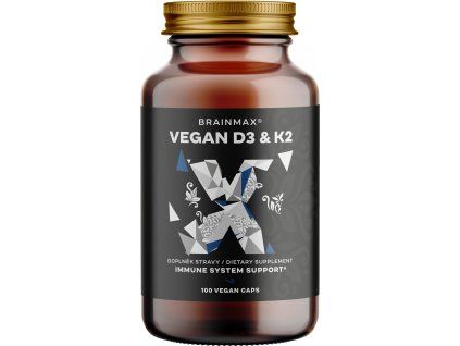 BrainMax Vegan Vitamin D3 & K2 4000 IU / K2 kot MK7 all-trans K2VITAL®DELTA 150 mcg, 100 rastlinskih kapsul