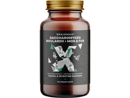BrainMax Saccharomyces boulardii, Potovalni probiotiki z MOS & FOS, 90 rastlinske kapsule