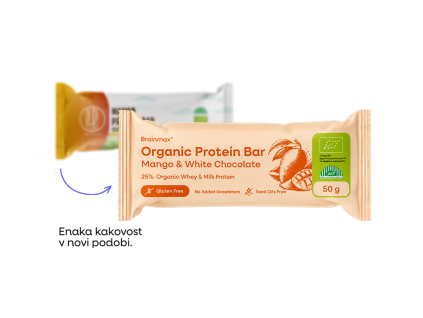 BrainMax® Organic Protein Bar, Mango & White Chocolate, 50 g