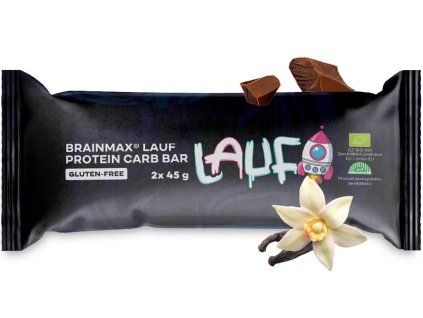 BrainMax LAUF® Protein Carb Bar, s prelivom, BIO, 2x45 g