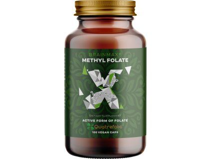 BrainMax Methyl Folate, Folna kislina v aktivni obliki, 400 mcg, 100 rastlinskih kapsul