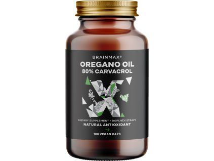 BrainMax Oregano Oil 80% Carvacrol 100 rastlinskih kapsul