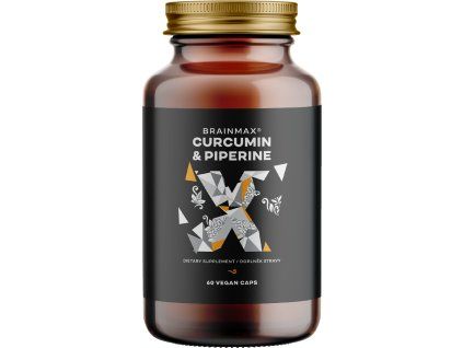 BrainMax Curcumin & Piperine, 60 rastlinskih kapsul