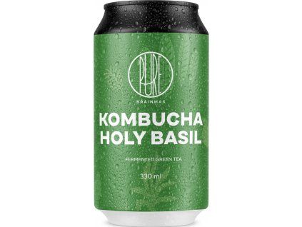 BrainMax Pure® Kombucha Holy Basil, Kombuča, bazilika, 330 ml